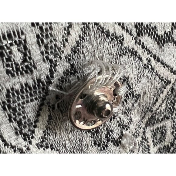 Zara Basic Silver Wool Blend 3/4 Long Blazer Sz Medium Womens Bow Back - Picture 4 of 13